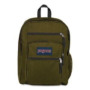 Jansport Big Student Backpack, 70% Recycled, Army Green